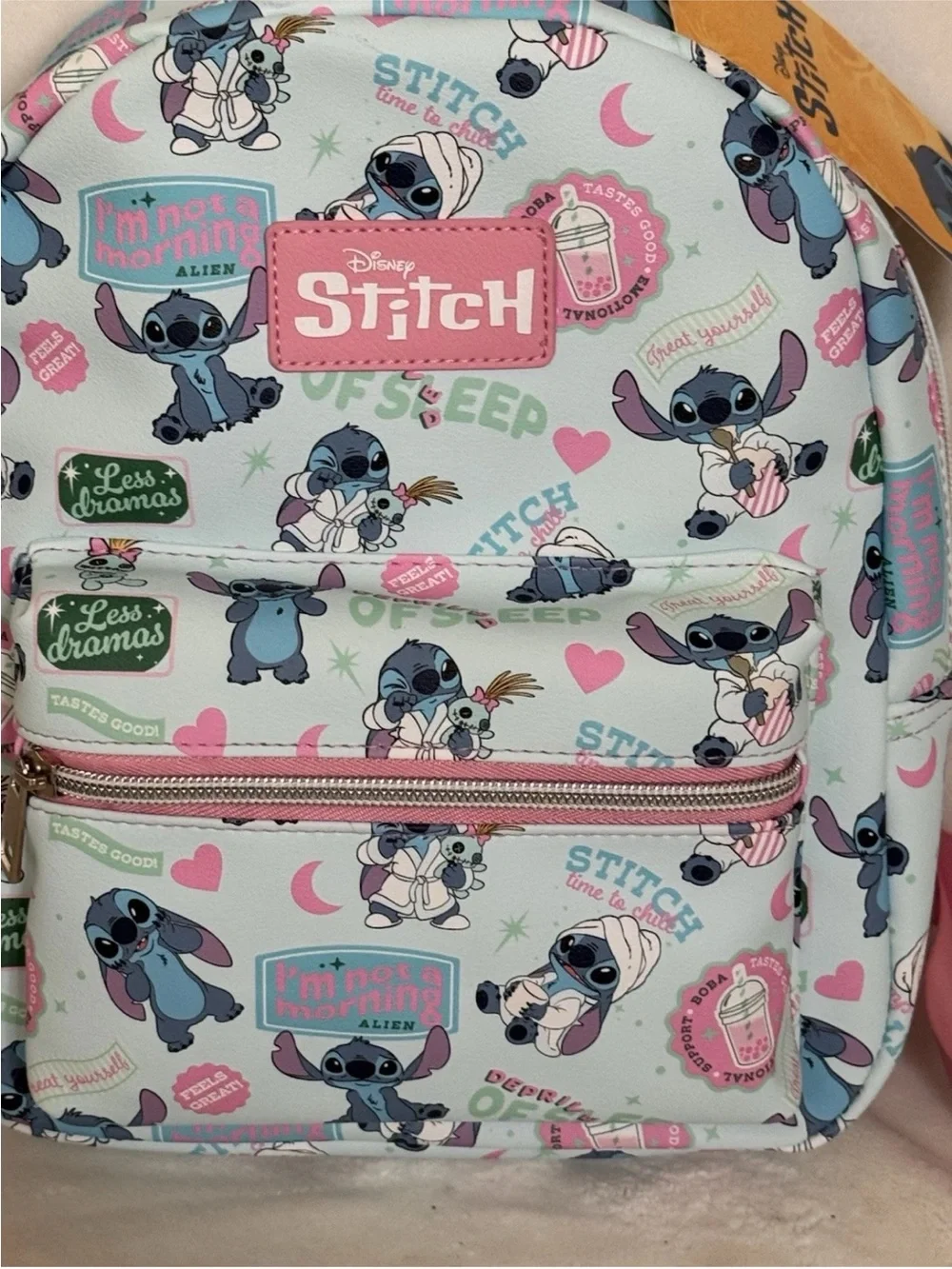 Disney Stitch Mini Backpack - Pink & Light Blue